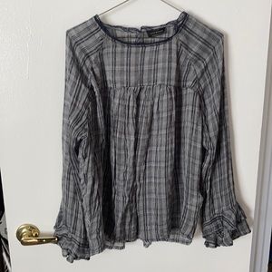 Luck Brand Grey Blouse